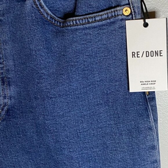 Re/Done 90's High Rise Ankle Crop with Raw Hem Size 29 - Picture 2 of 8